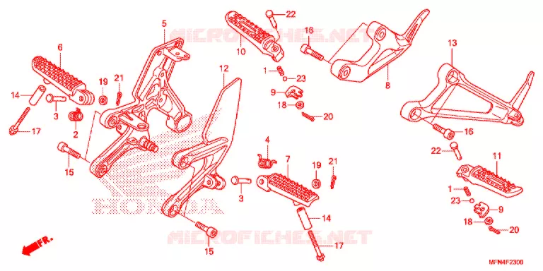 REPOSE PIED Honda MOTO 1000 CB 2013  CB1000RAD