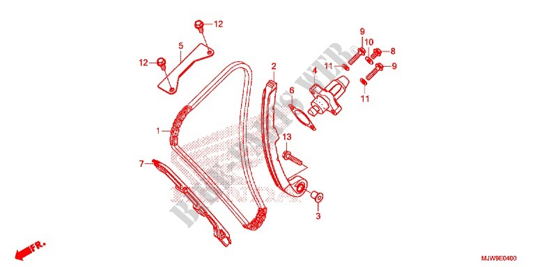 CHAINE DE DISTRIBUTION   TENDEUR pour Honda CB 500 F ABS de 2016