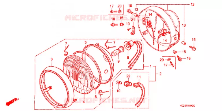 PHARE Honda MOTO 125 CD 2001  CD125T1
