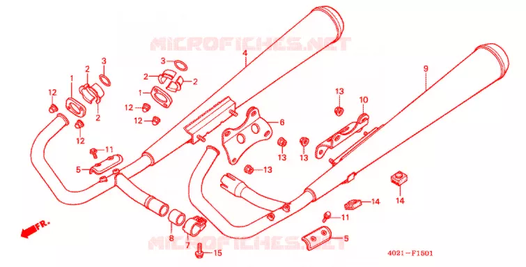 SILENCIEUX D'ECHAPPEMENT (2) Honda MOTO 125 CD 2002  CD125T1