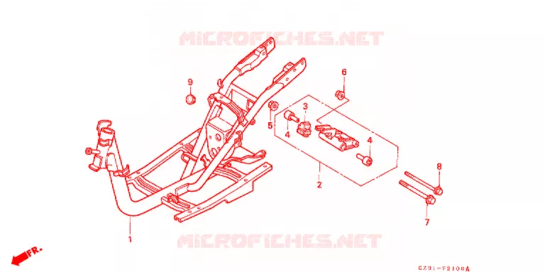 CADRE Honda MOTO 50 other-models 1990  MS50L