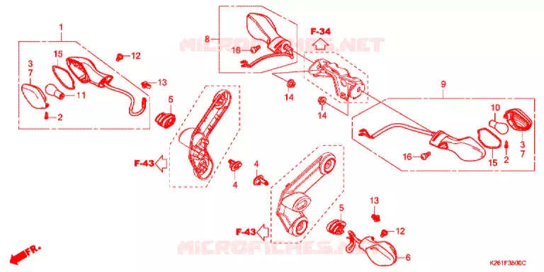 CLIGNOTANT Honda MOTO 125 MSX 2013  MSX125D