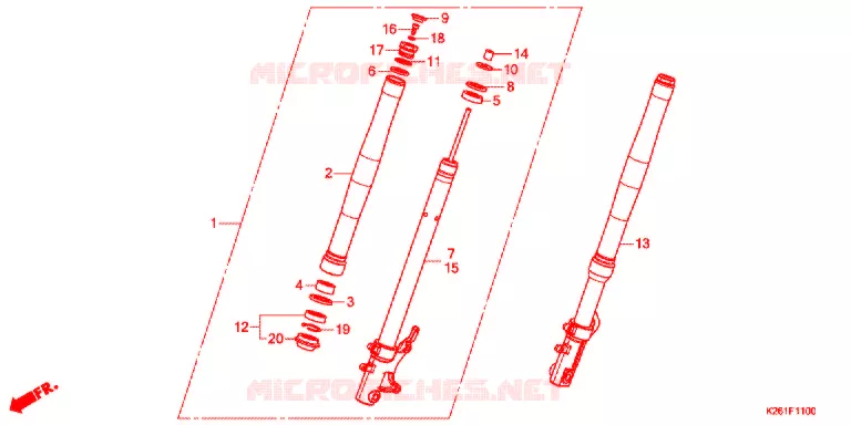 FOURCHE Honda MOTO 125 MSX 2013  MSX125D