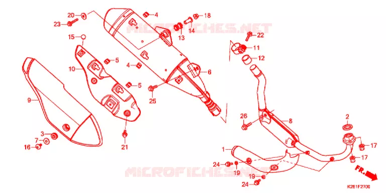 SILENCIEUX D'ECHAPPEMENT Honda MOTO 125 GROM 2014  MSX125D