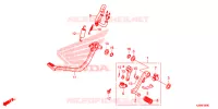 PEDALE pour Honda GROM 125 de 2014