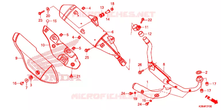 SILENCIEUX D'ECHAPPEMENT Honda MOTO 125 GROM 2014  MSX125E