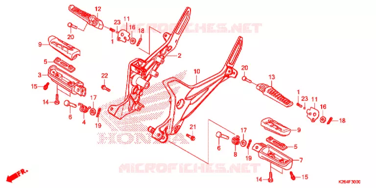 REPOSE PIED Honda MOTO 125 GROM 2014  MSX125E_A