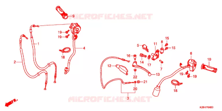 LEVIER DE GUIDON - CABLE - COMMODO Honda MOTO 125 GROM 2016  MSX125G