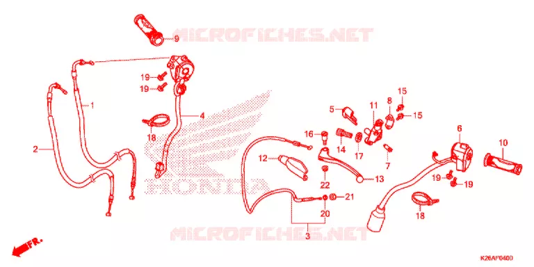 LEVIER DE GUIDON - CABLE - COMMODO Honda MOTO 125 GROM 2017  MSX125H_A