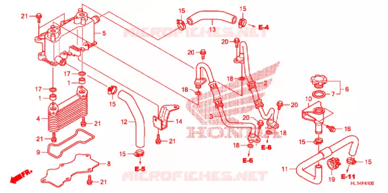 RADIATEUR D'HUILE Honda ATV 700 BIG-RED 2009  MUV7009