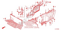 HABILLAGE CENTRAL pour Honda BIG RED 700 CAMO de 2010