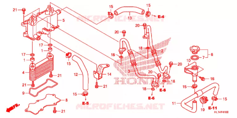RADIATEUR D'HUILE Honda ATV 700 BIG-RED 2013  MUV700D
