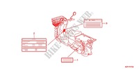 ETIQUETTE DE PRECAUTIONS pour Honda BENLY 110 WHITE de 2012