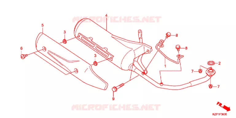 SILENCIEUX D'ECHAPPEMENT Honda SCOOTER 110 BENLY 2013  MW1101WHC
