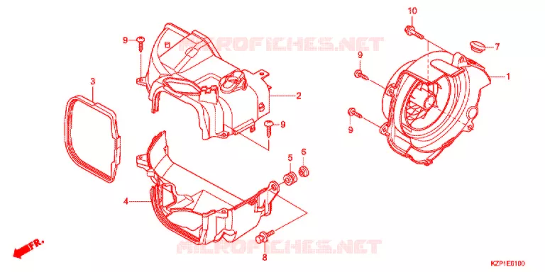 OUIES DE RADIATEUR Honda SCOOTER 110 BENLY 2012  MW1101WHC