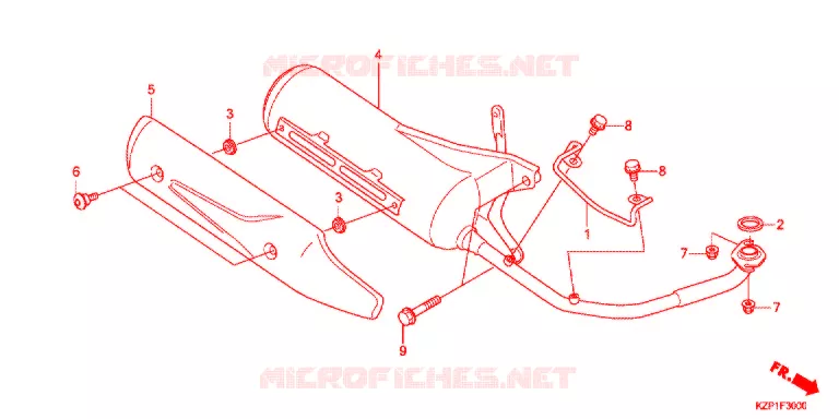 SILENCIEUX D'ECHAPPEMENT Honda SCOOTER 110 BENLY 2013  MW1101WHC