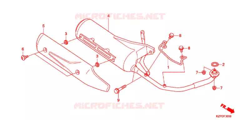 SILENCIEUX D'ECHAPPEMENT Honda SCOOTER 110 BENLY 2012  MW1101WHC