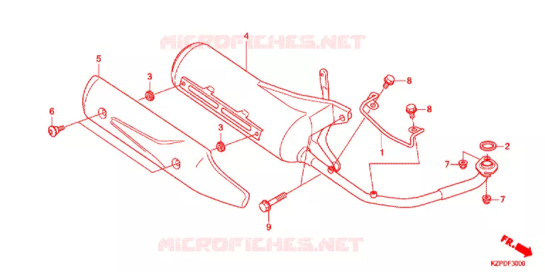 SILENCIEUX D'ECHAPPEMENT Honda SCOOTER 110 BENLY 2012  MW1101WHC