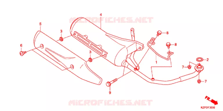 SILENCIEUX D'ECHAPPEMENT Honda SCOOTER 110 BENLY 2016  MW1101WHG