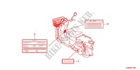 ETIQUETTE DE PRECAUTIONS pour Honda BENLY 50 YUSEI de 2012