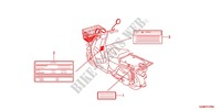 ETIQUETTE DE PRECAUTIONS pour Honda BENLY 50 PRO de 2012