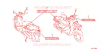 AUTOCOLLANTS pour Honda BENLY 50 PRO de 2017