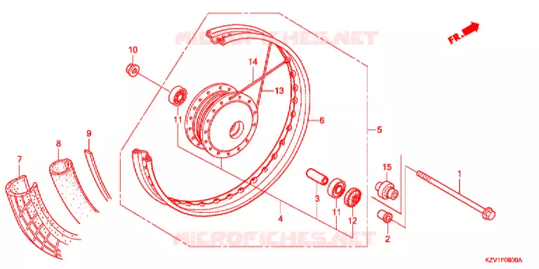 ROUE AVANT Honda MOTO 110 CUB 2014  NBC110C