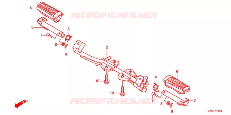 REPOSE PIED (NBC110X) Honda MOTO 110 CUB 2015  NBC110XD