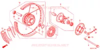 ROUE ARRIERE pour Honda SUPER CUB 50 スーパーカブ de 2016
