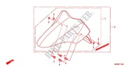 GARDE BOUE AVANT pour Honda PCX 125 D PRESTIGE de 2011