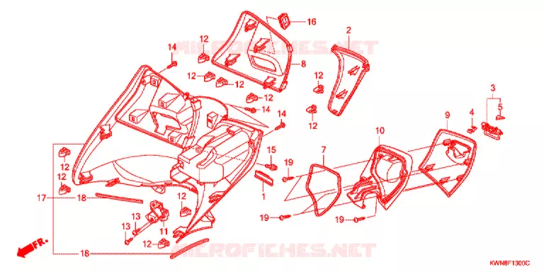 PROTEGE JAMBES Honda SCOOTER 125 PCX 2011  WW125SA