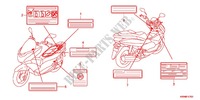 ETIQUETTE DE PRECAUTIONS pour Honda PCX 125 S PRESTIGE de 2011