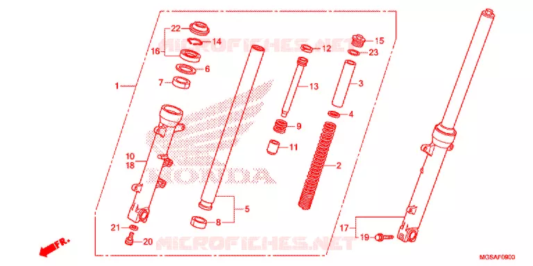 FOURCHE Honda MOTO 700 NC 2013  NC700SAD