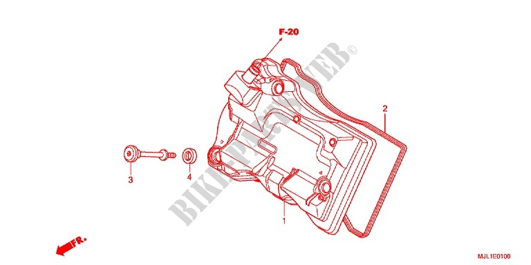 COUVRE CULASSE pour Honda NC 750 S Dual Clutch Transmission, E pakage de 2014