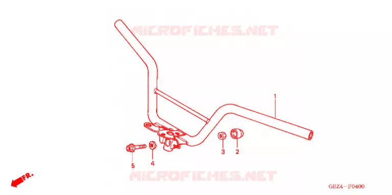 GUIDON Honda SCOOTER 50 RUCKUS 2005  NPS505_A