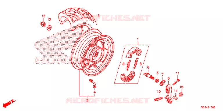 ROUE ARRIERE Honda SCOOTER 50 RUCKUS 2015  NPS50F