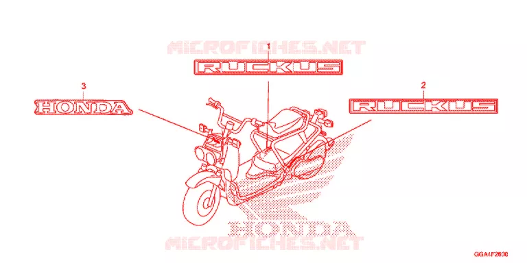 AUTOCOLLANTS Honda SCOOTER 50 RUCKUS 2015  NPS50F