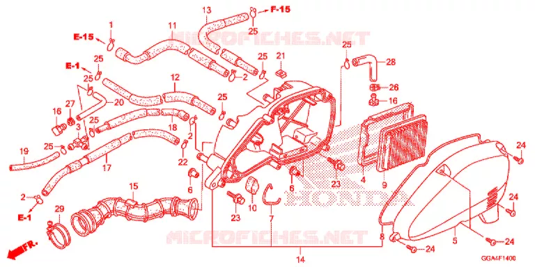 FILTRE A AIR Honda SCOOTER 50 RUCKUS 2015  NPS50F