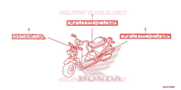AUTOCOLLANTS Honda SCOOTER 50 RUCKUS 2016  NPS50G