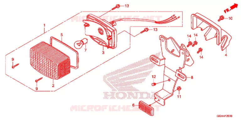 FEU ARRIERE Honda SCOOTER 50 RUCKUS 2016  NPS50G