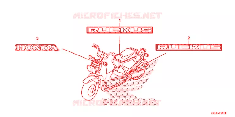 AUTOCOLLANTS Honda SCOOTER 50 RUCKUS 2016  NPS50G