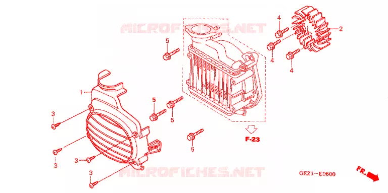 VENTILATEUR ET COUVERCLE DE RADIATEUR Honda SCOOTER 50 RUCKUS 2004  NPS50S4_A
