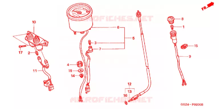 COMPTEUR Honda SCOOTER 50 RUCKUS 2004  NPS50S4_A