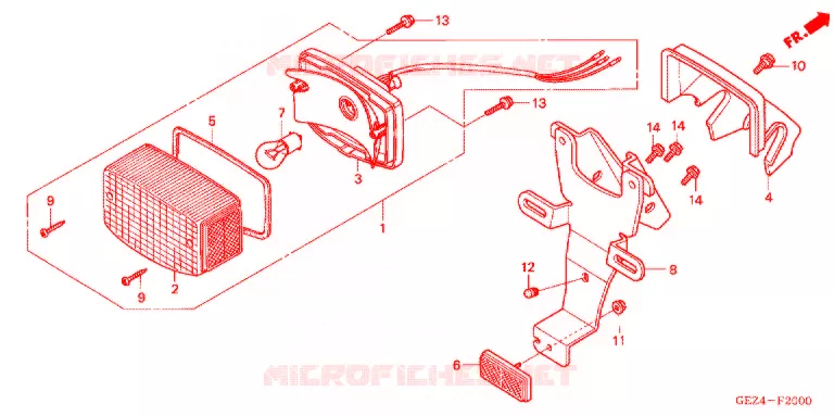 FEU ARRIERE Honda SCOOTER 50 RUCKUS 2005  NPS50S5_A