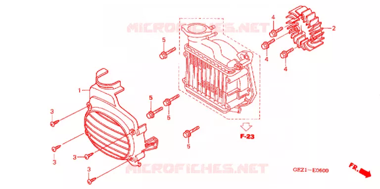 VENTILATEUR ET COUVERCLE DE RADIATEUR Honda SCOOTER 50 RUCKUS 2006  NPS50S6_A