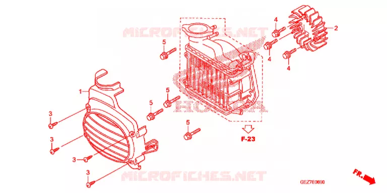 VENTILATEUR ET COUVERCLE DE RADIATEUR Honda SCOOTER 50 RUCKUS 2008  NPS50S8_A
