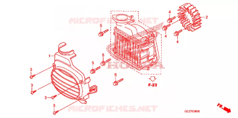 VENTILATEUR ET COUVERCLE DE RADIATEUR Honda SCOOTER 50 RUCKUS 2008  NPS50S8_A