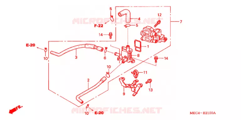 SOUPAPE ROTATIVE DE CONTROLE D'AIR Honda MOTO 1800 RUNE 2004  NRX1800DA4