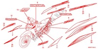 AUTOCOLLANTS (AFS110B/AFS110C/AFS110D) pour Honda WAVE 110 I, TH Front brake drum, Kick start, Spoked wheels de 2011