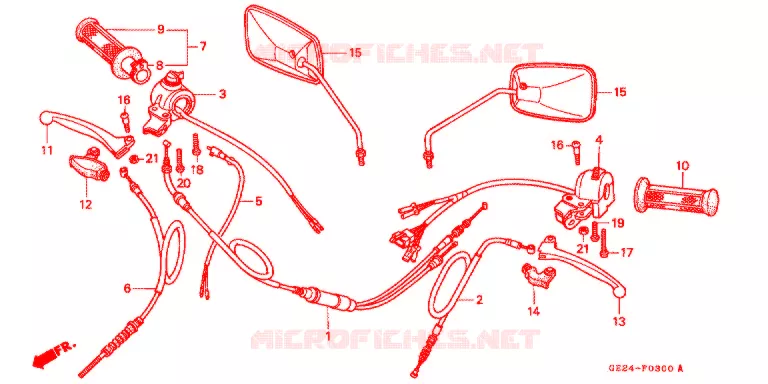 COMMODOS - POIGNEES Honda SCOOTER 50 other-models 1990  NS50FL